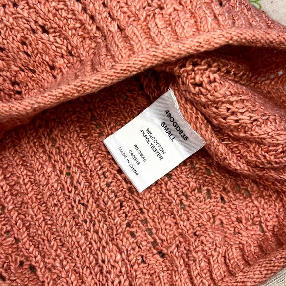 One Grey Day Crewneck Sweatshirt Shorts Set Small Pullover Pointelle Soft Lounge - Picture 9 of 11